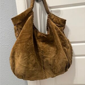 Ralph Lauren Tan Suede Hobo Bag